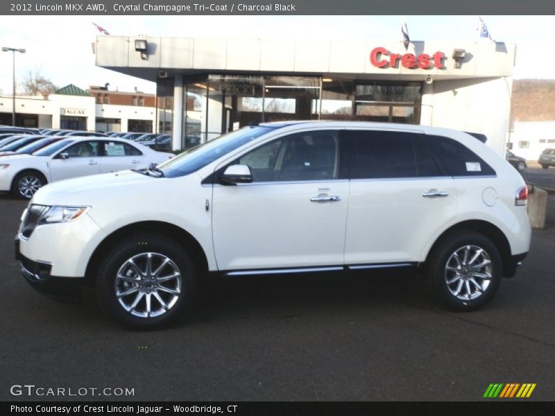 Crystal Champagne Tri-Coat / Charcoal Black 2012 Lincoln MKX AWD