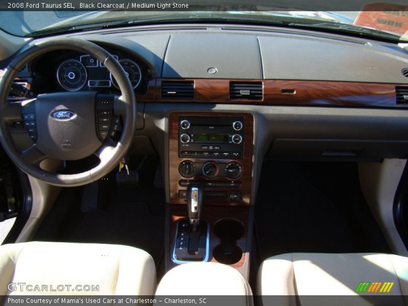 Black Clearcoat / Medium Light Stone 2008 Ford Taurus SEL
