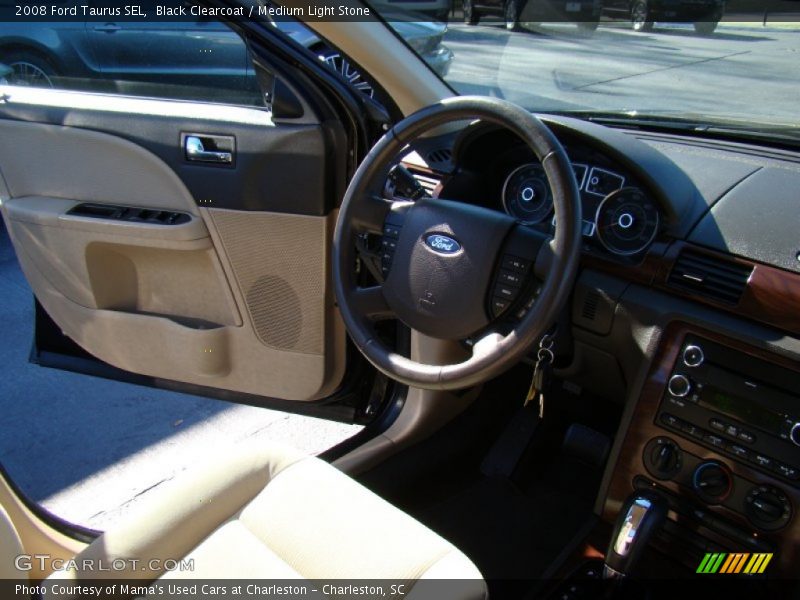 Black Clearcoat / Medium Light Stone 2008 Ford Taurus SEL