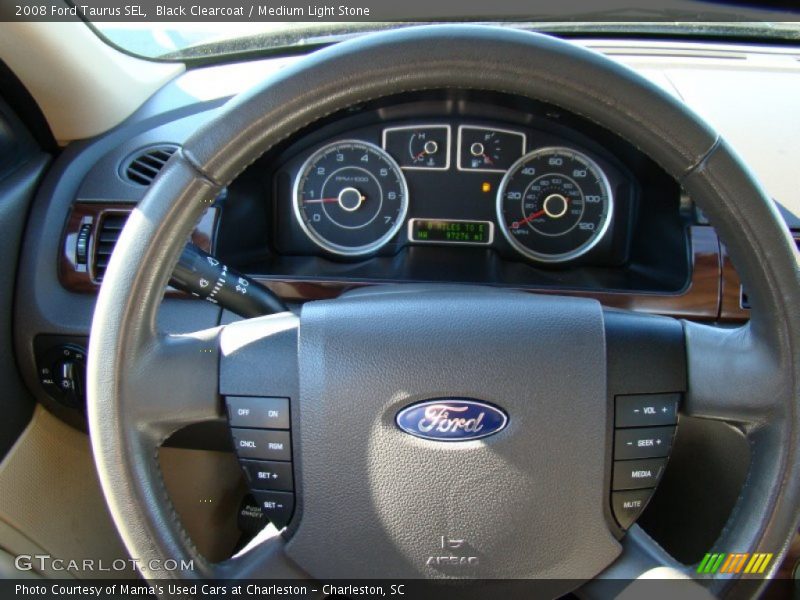 Black Clearcoat / Medium Light Stone 2008 Ford Taurus SEL