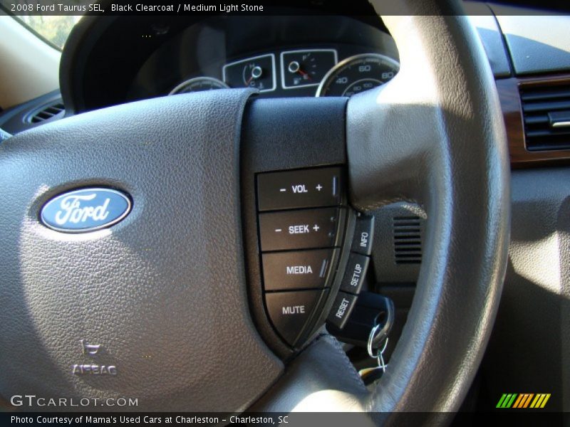 Black Clearcoat / Medium Light Stone 2008 Ford Taurus SEL