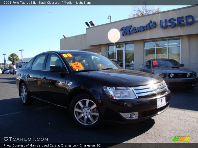 Black Clearcoat / Medium Light Stone 2008 Ford Taurus SEL