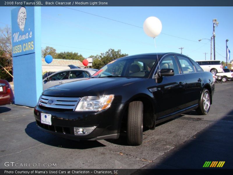 Black Clearcoat / Medium Light Stone 2008 Ford Taurus SEL
