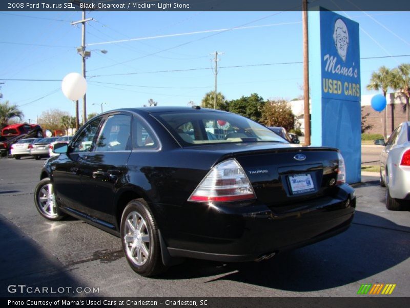 Black Clearcoat / Medium Light Stone 2008 Ford Taurus SEL