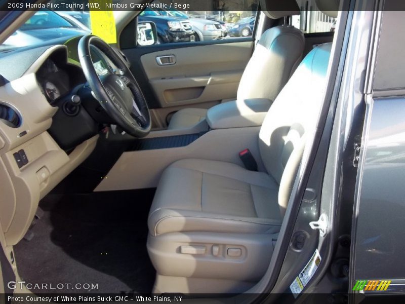 Nimbus Gray Metallic / Beige 2009 Honda Pilot Touring 4WD