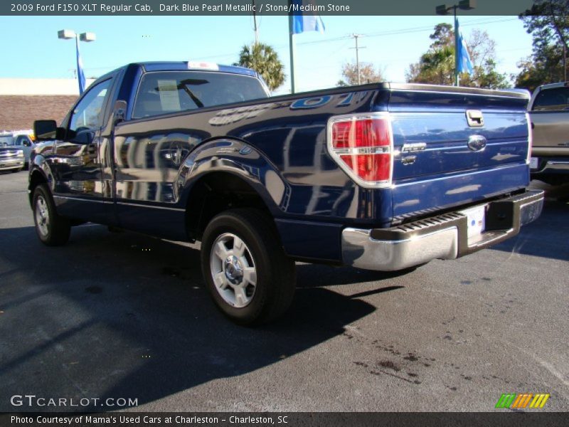Dark Blue Pearl Metallic / Stone/Medium Stone 2009 Ford F150 XLT Regular Cab