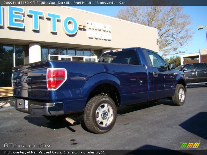 Dark Blue Pearl Metallic / Stone/Medium Stone 2009 Ford F150 XLT Regular Cab