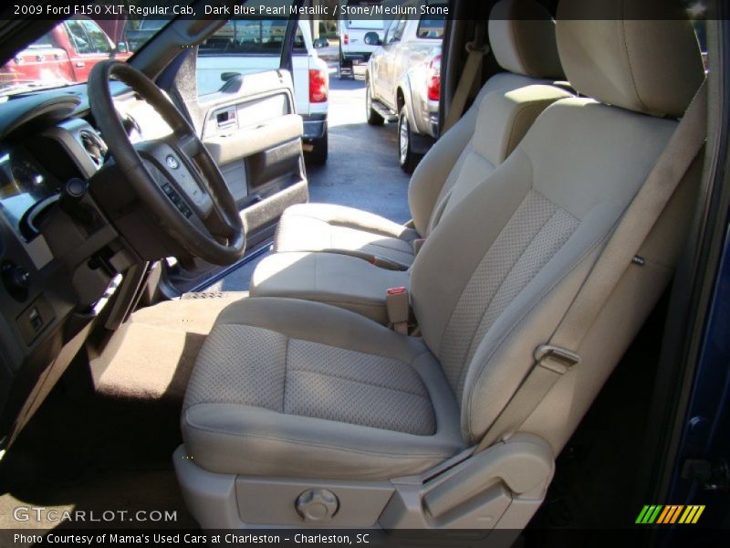 Dark Blue Pearl Metallic / Stone/Medium Stone 2009 Ford F150 XLT Regular Cab