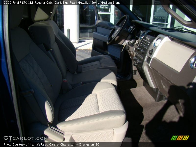Dark Blue Pearl Metallic / Stone/Medium Stone 2009 Ford F150 XLT Regular Cab