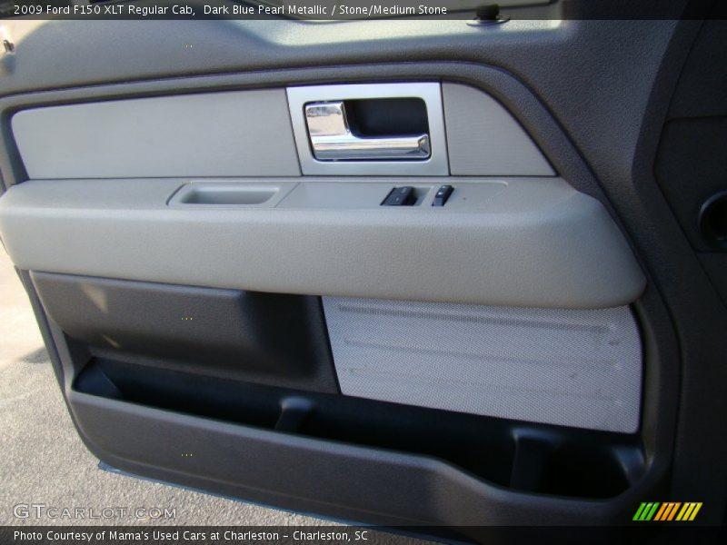 Dark Blue Pearl Metallic / Stone/Medium Stone 2009 Ford F150 XLT Regular Cab