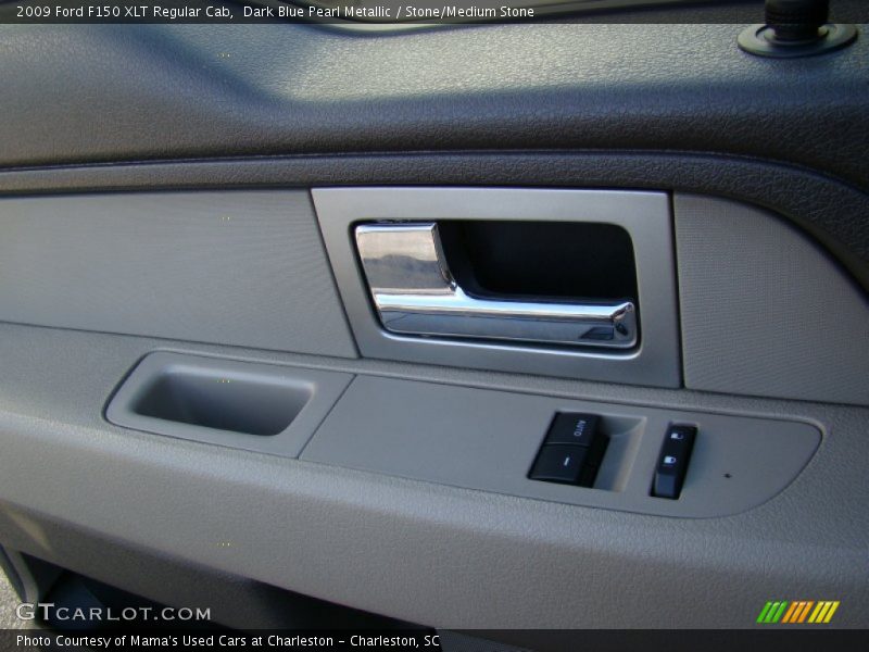 Dark Blue Pearl Metallic / Stone/Medium Stone 2009 Ford F150 XLT Regular Cab