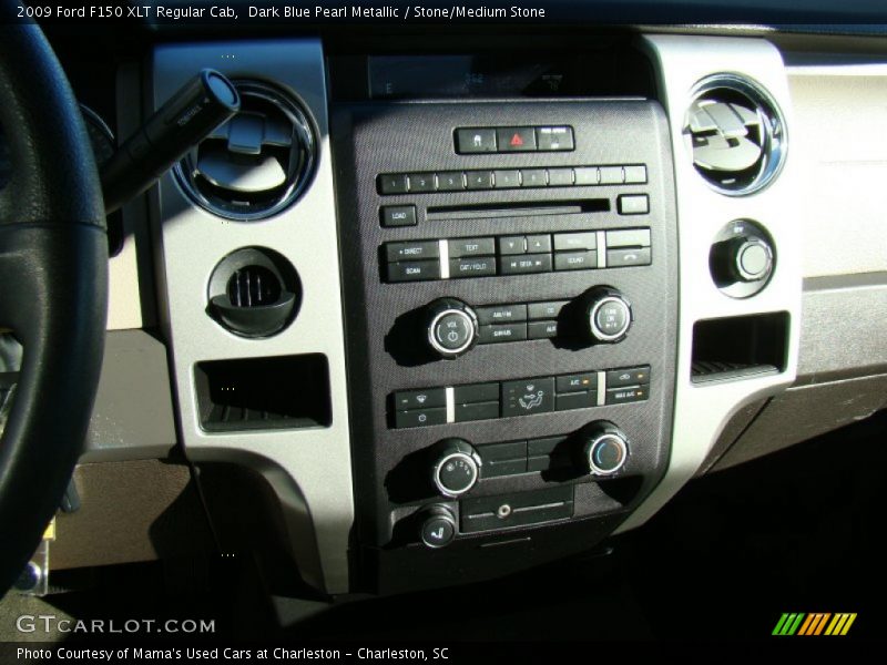 Dark Blue Pearl Metallic / Stone/Medium Stone 2009 Ford F150 XLT Regular Cab