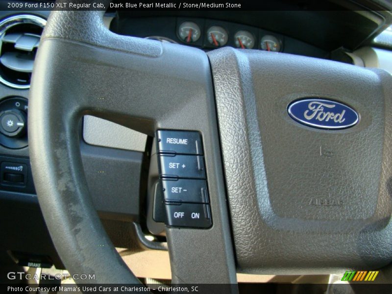 Dark Blue Pearl Metallic / Stone/Medium Stone 2009 Ford F150 XLT Regular Cab