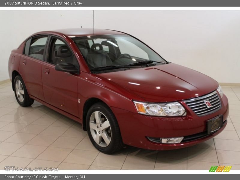 Berry Red / Gray 2007 Saturn ION 3 Sedan