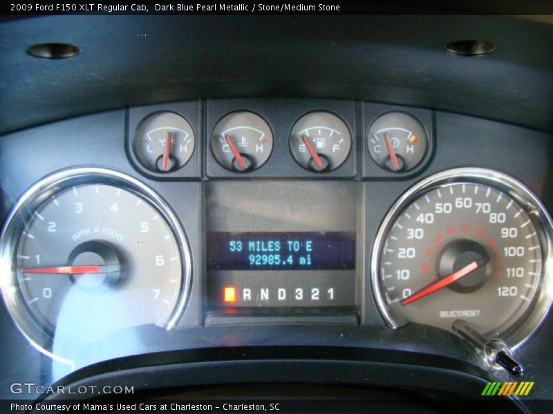 Dark Blue Pearl Metallic / Stone/Medium Stone 2009 Ford F150 XLT Regular Cab
