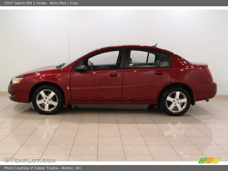 Berry Red / Gray 2007 Saturn ION 3 Sedan
