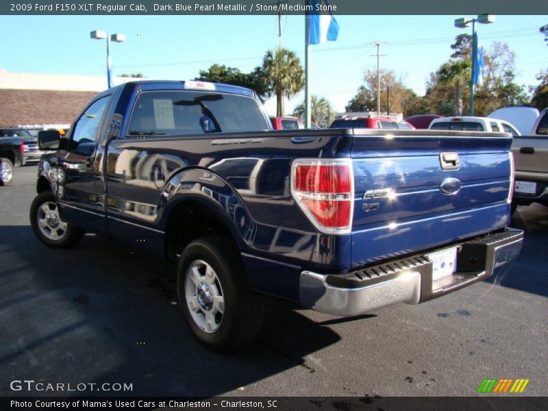 Dark Blue Pearl Metallic / Stone/Medium Stone 2009 Ford F150 XLT Regular Cab