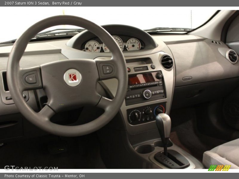 Berry Red / Gray 2007 Saturn ION 3 Sedan