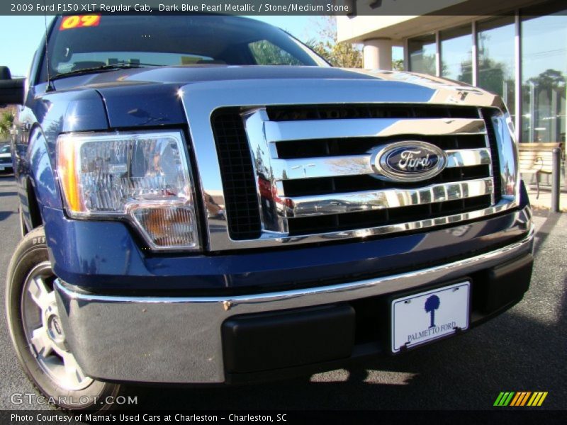 Dark Blue Pearl Metallic / Stone/Medium Stone 2009 Ford F150 XLT Regular Cab