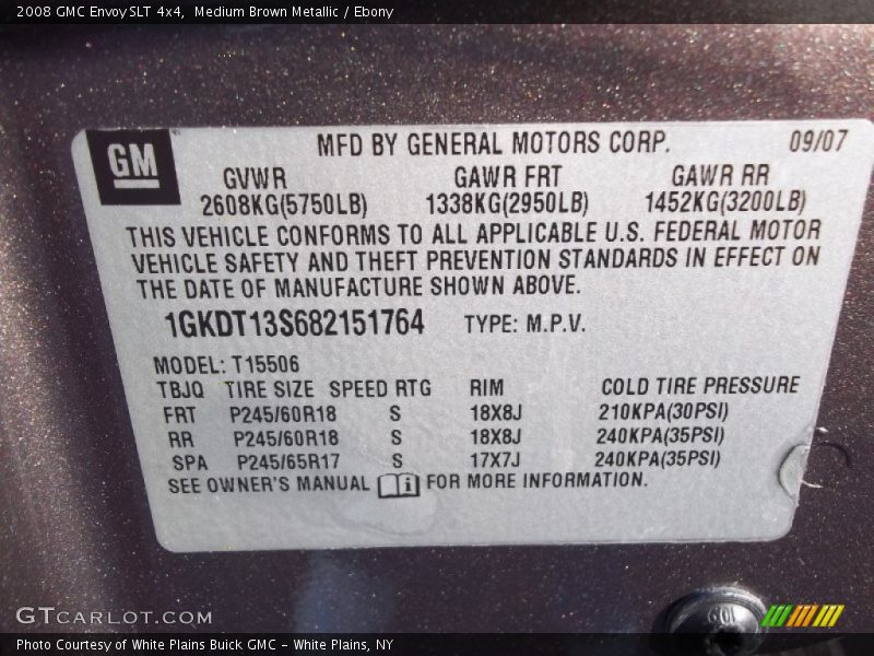 Medium Brown Metallic / Ebony 2008 GMC Envoy SLT 4x4
