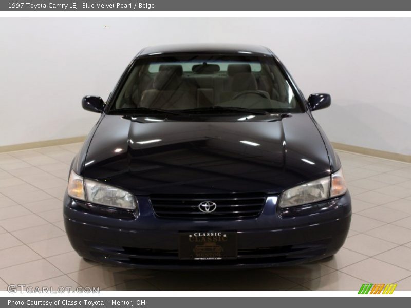 Blue Velvet Pearl / Beige 1997 Toyota Camry LE