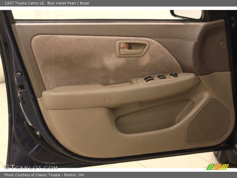 Blue Velvet Pearl / Beige 1997 Toyota Camry LE