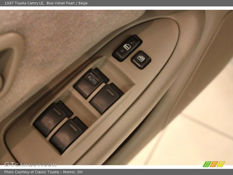 Blue Velvet Pearl / Beige 1997 Toyota Camry LE