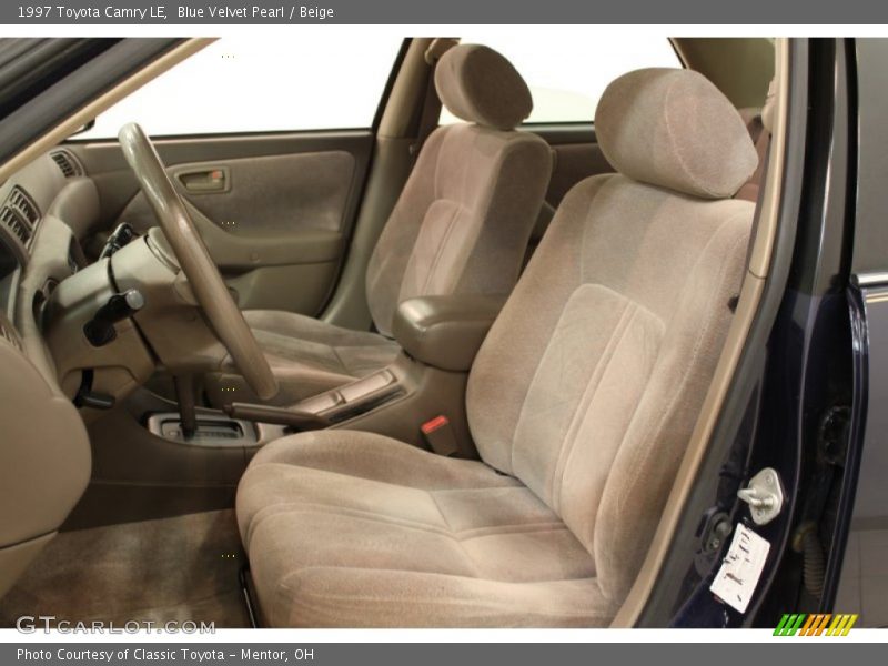 Blue Velvet Pearl / Beige 1997 Toyota Camry LE