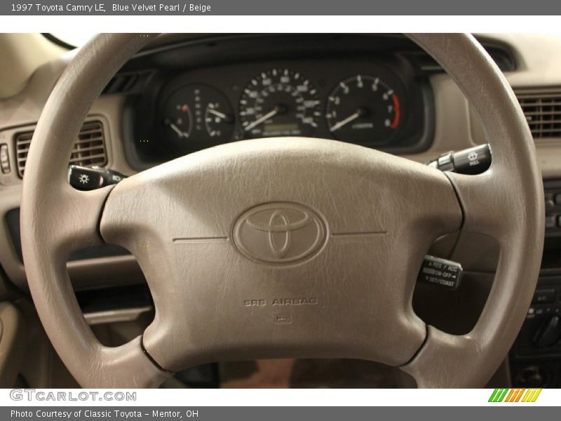 Blue Velvet Pearl / Beige 1997 Toyota Camry LE