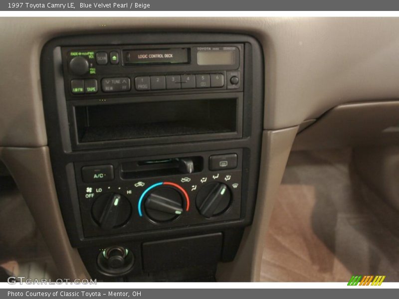 Blue Velvet Pearl / Beige 1997 Toyota Camry LE