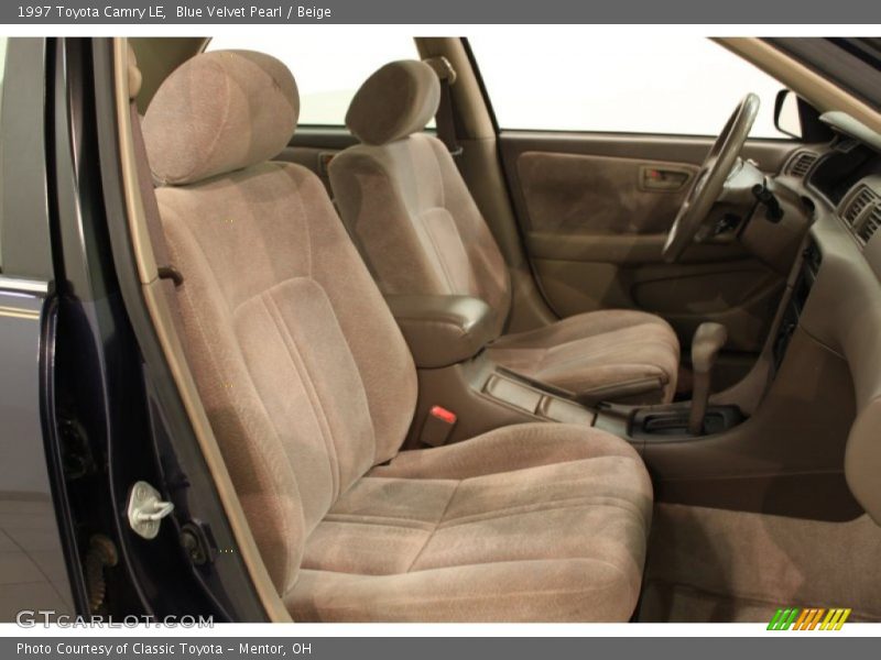 Blue Velvet Pearl / Beige 1997 Toyota Camry LE
