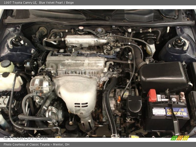 Blue Velvet Pearl / Beige 1997 Toyota Camry LE