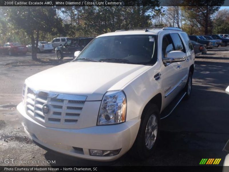 White Diamond / Cocoa/Light Cashmere 2008 Cadillac Escalade AWD