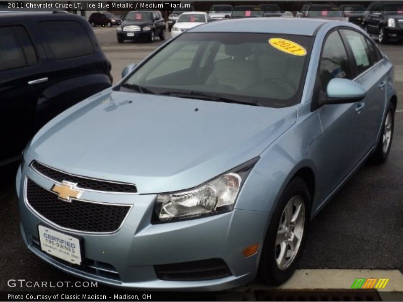 Ice Blue Metallic / Medium Titanium 2011 Chevrolet Cruze LT