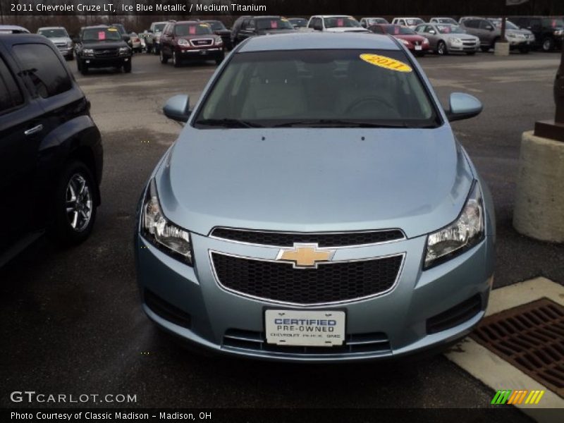Ice Blue Metallic / Medium Titanium 2011 Chevrolet Cruze LT