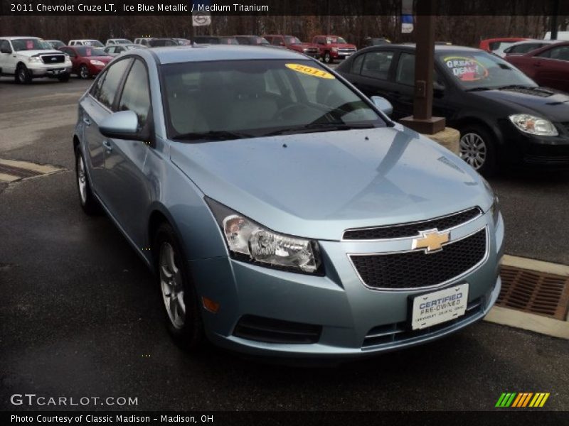 Ice Blue Metallic / Medium Titanium 2011 Chevrolet Cruze LT