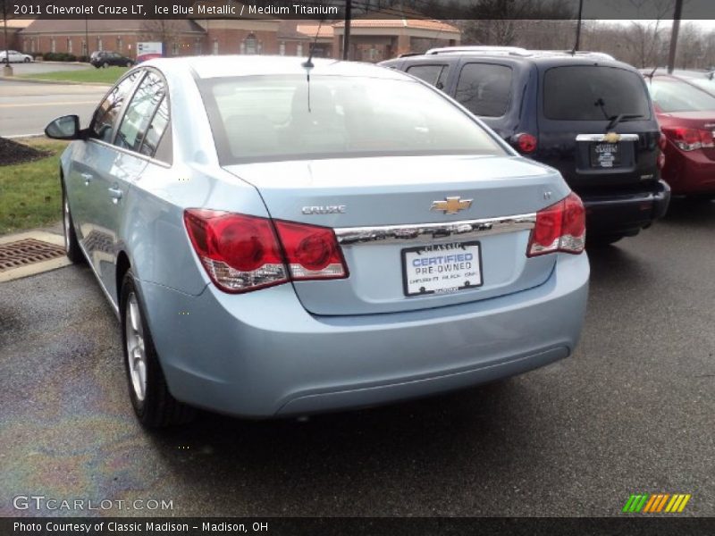 Ice Blue Metallic / Medium Titanium 2011 Chevrolet Cruze LT