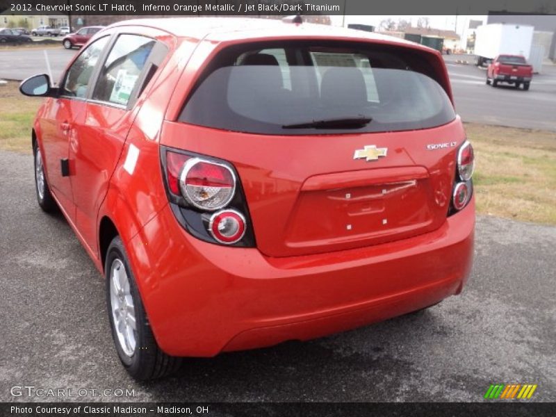 Inferno Orange Metallic / Jet Black/Dark Titanium 2012 Chevrolet Sonic LT Hatch