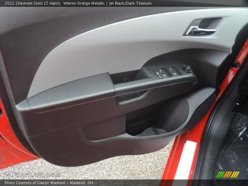 Inferno Orange Metallic / Jet Black/Dark Titanium 2012 Chevrolet Sonic LT Hatch