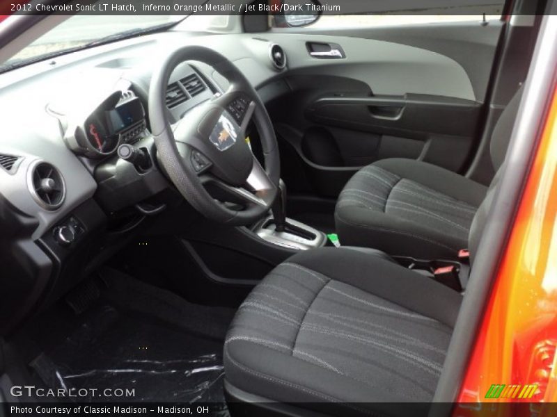 Inferno Orange Metallic / Jet Black/Dark Titanium 2012 Chevrolet Sonic LT Hatch