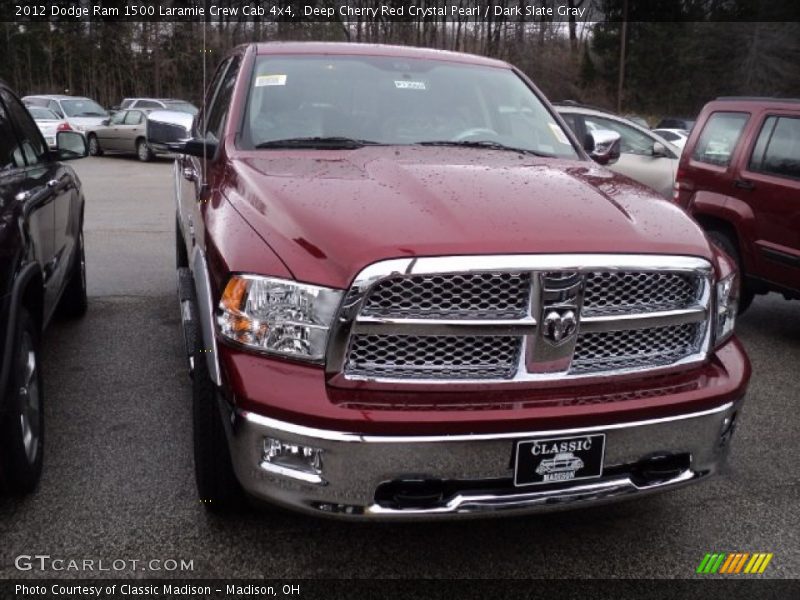 Deep Cherry Red Crystal Pearl / Dark Slate Gray 2012 Dodge Ram 1500 Laramie Crew Cab 4x4