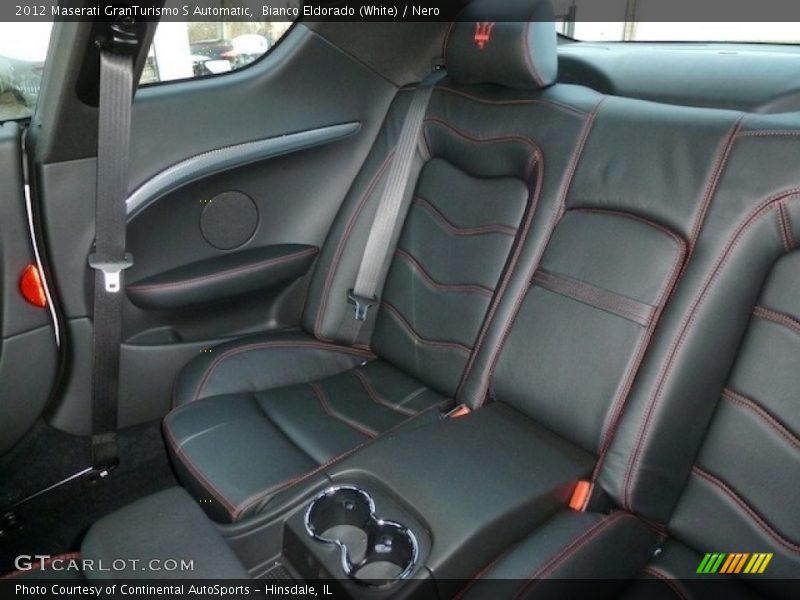 Back Seat in Black w/Red Stitching - 2012 Maserati GranTurismo S Automatic