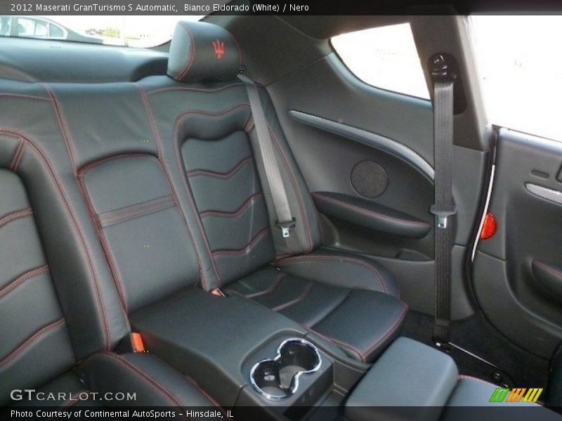Rear Seat in Black w/Red Stitching - 2012 Maserati GranTurismo S Automatic