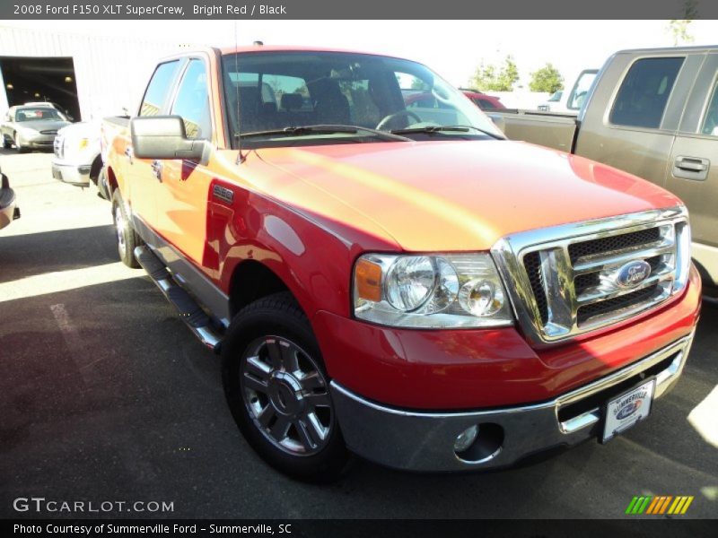 Bright Red / Black 2008 Ford F150 XLT SuperCrew