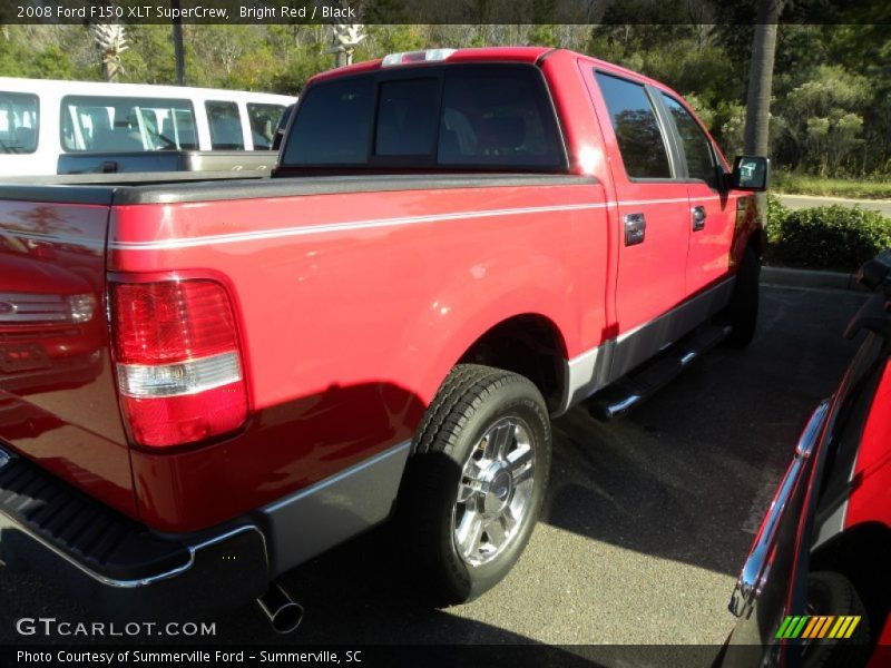 Bright Red / Black 2008 Ford F150 XLT SuperCrew