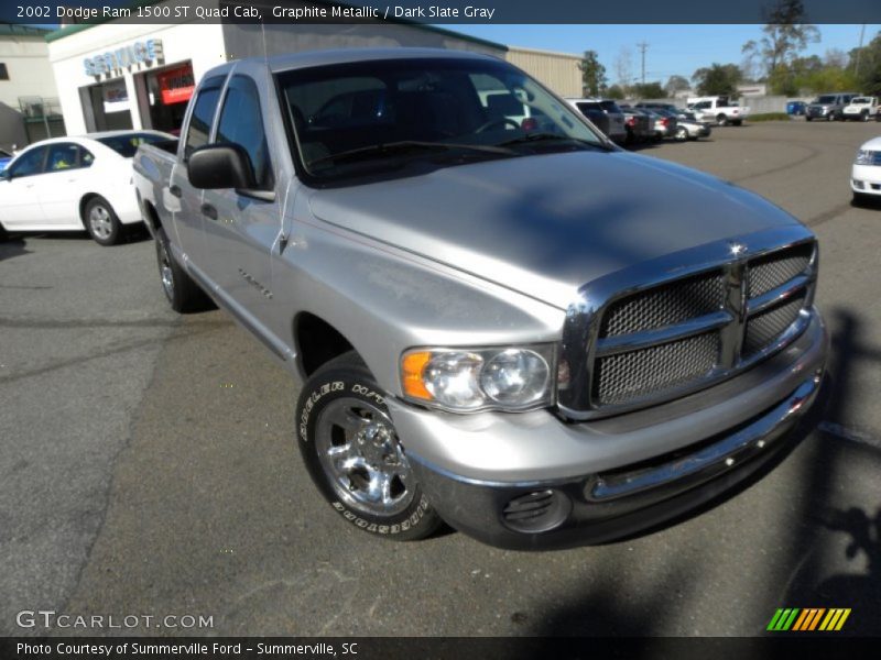 Graphite Metallic / Dark Slate Gray 2002 Dodge Ram 1500 ST Quad Cab