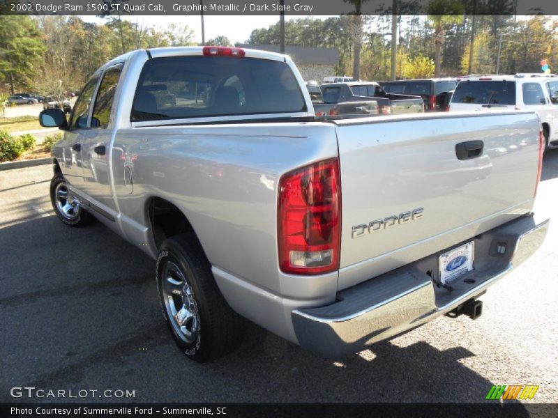 Graphite Metallic / Dark Slate Gray 2002 Dodge Ram 1500 ST Quad Cab