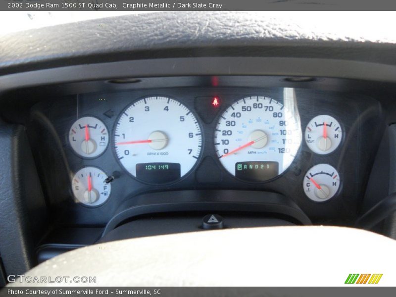 Graphite Metallic / Dark Slate Gray 2002 Dodge Ram 1500 ST Quad Cab