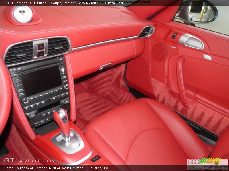 Meteor Grey Metallic / Carrera Red 2011 Porsche 911 Turbo S Coupe