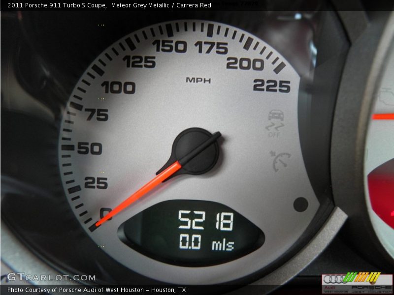 Meteor Grey Metallic / Carrera Red 2011 Porsche 911 Turbo S Coupe
